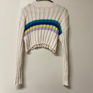 Multicolor striped knit sweater WORN ONCE!